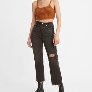 Levi's Black Straight Leg Jeans